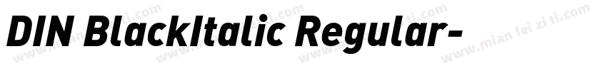 DIN BlackItalic Regular字体转换